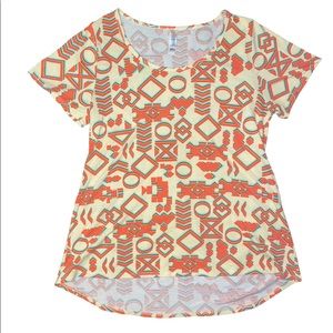 Lularoe womens short sleeve printed top